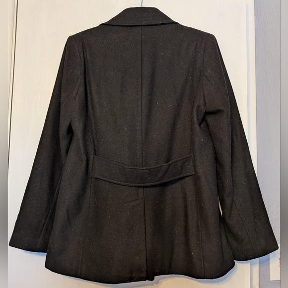 Old Navy Women's Classic Black Winter Peacoat - Picture 2 of 3